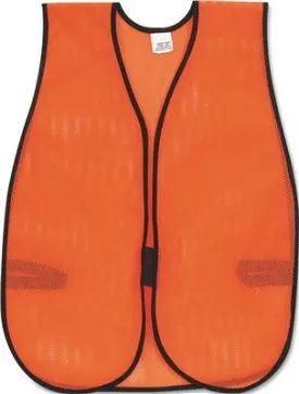 Orange Safety Vest Polyester Mesh Hook Closure 18" X 47" One Size