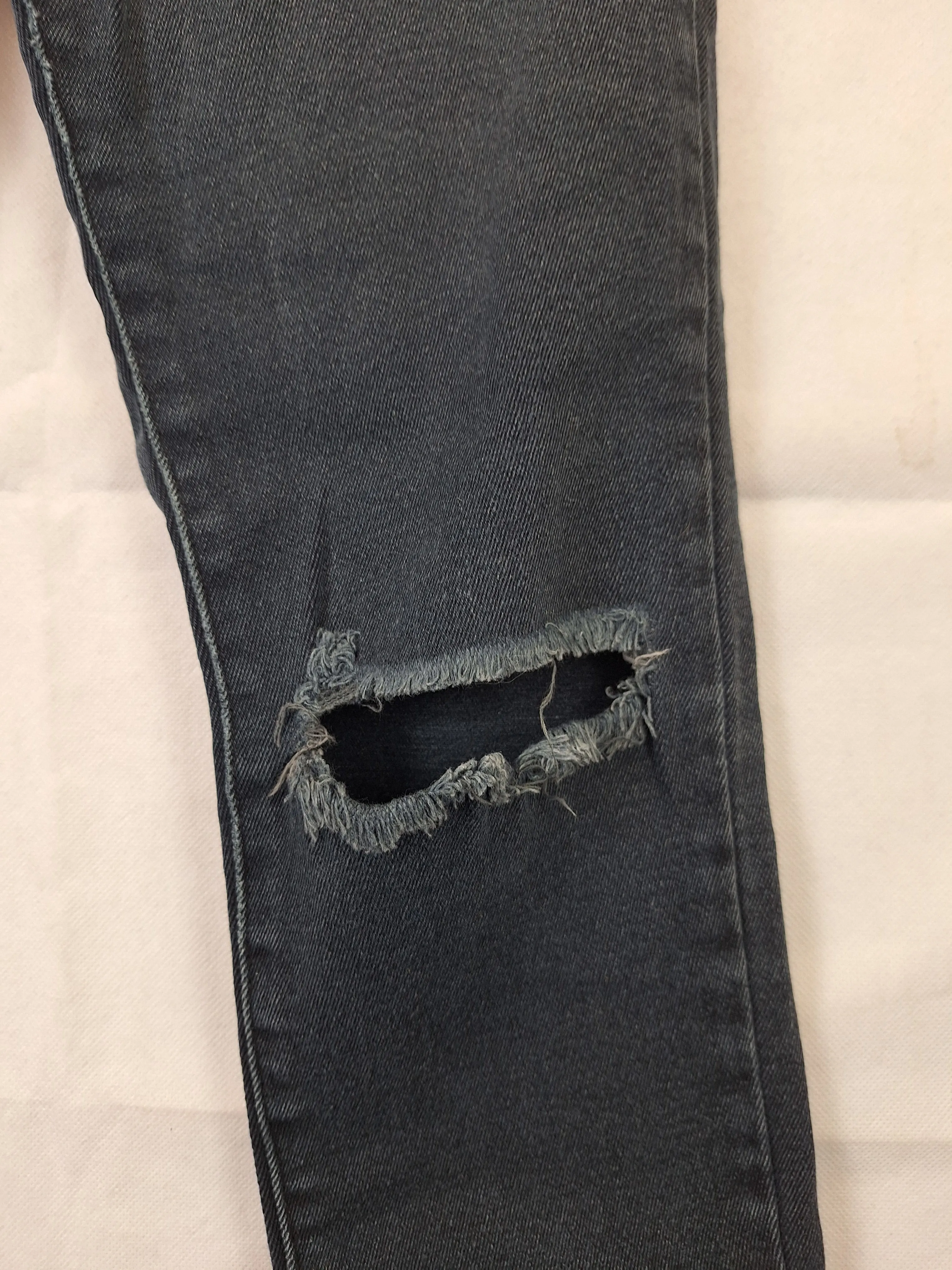 Abrand Distressed Washed Black High Rise Skinny Jeans Size 10