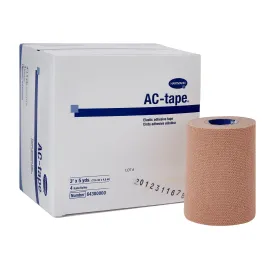 AC-tape® Cotton Elastic Tape, 3 Inch x 5 Yard, Tan, 1 Case of 48