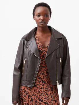 Becket Leather Military Jacket