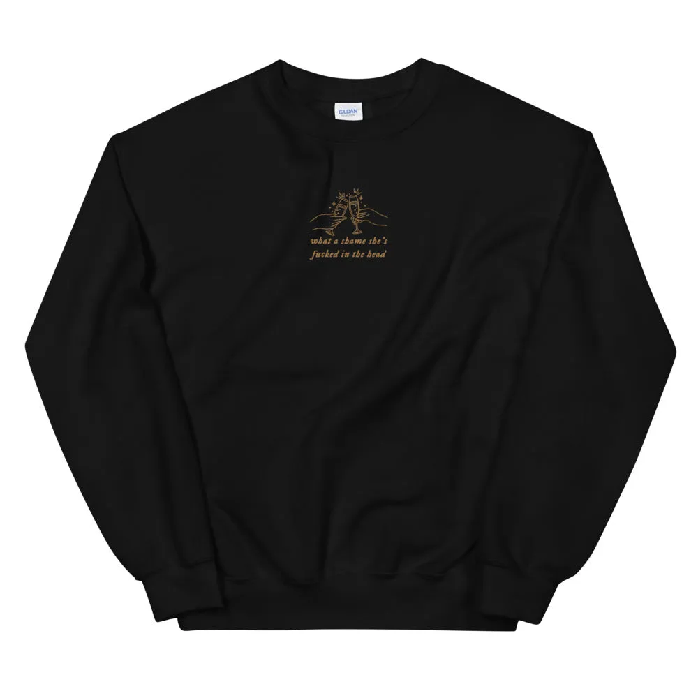 Champagne Problems Embroidered Sweatshirt