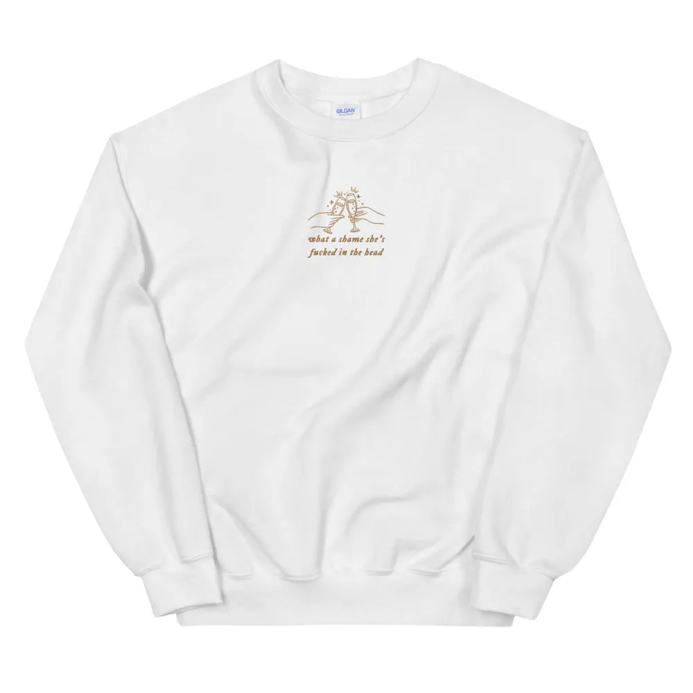 Champagne Problems Embroidered Sweatshirt