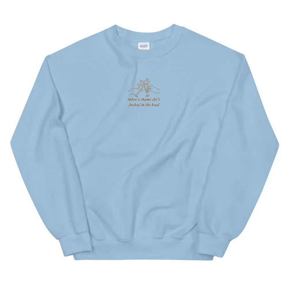 Champagne Problems Embroidered Sweatshirt