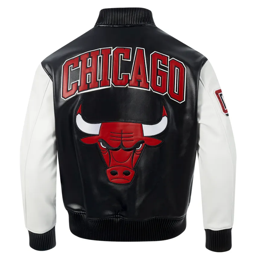 Chicago Bulls All Black Leather Jacket