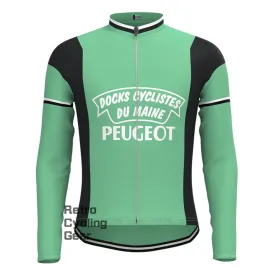 Green PEUGEOT Retro Long Sleeve Jersey