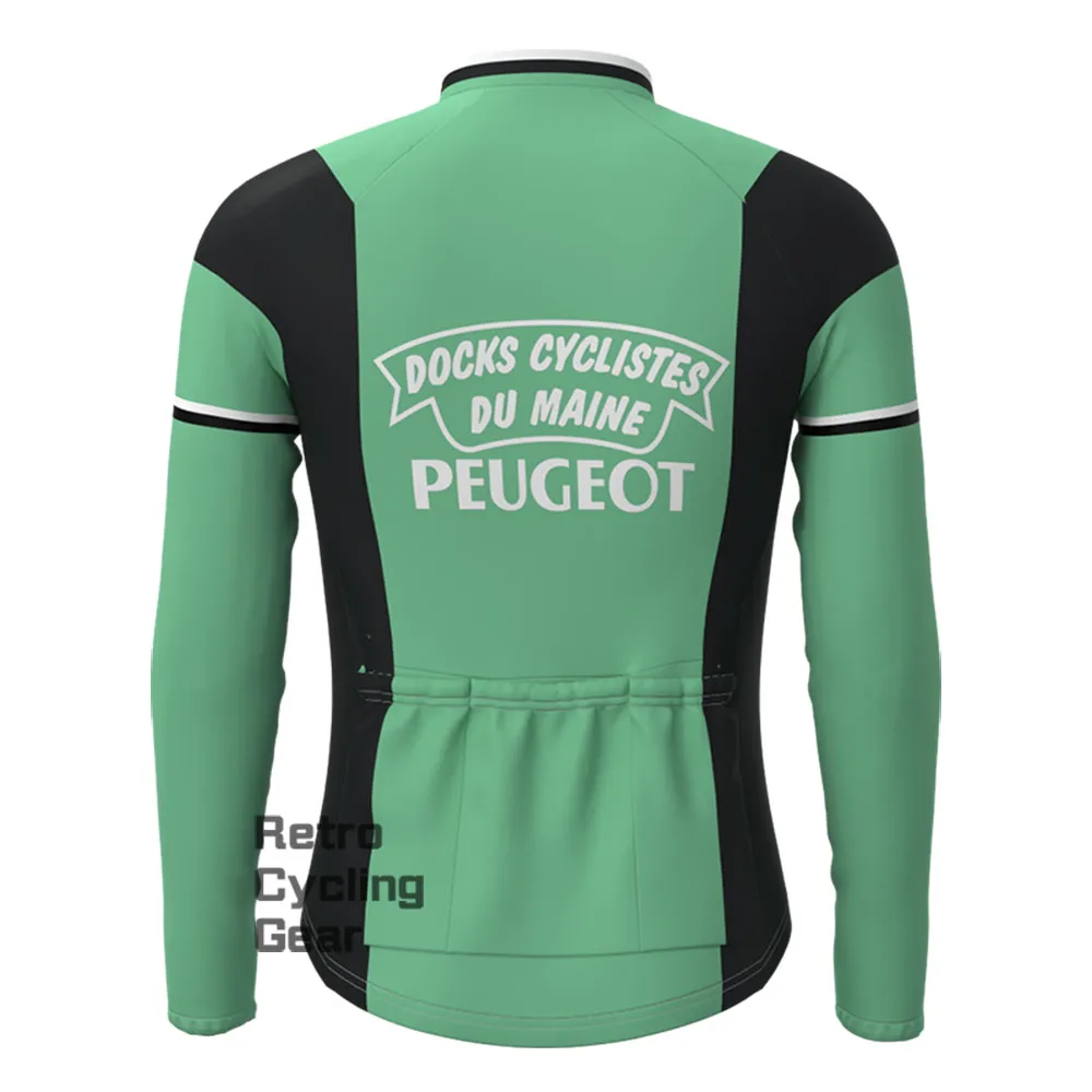 Green PEUGEOT Retro Long Sleeve Jersey