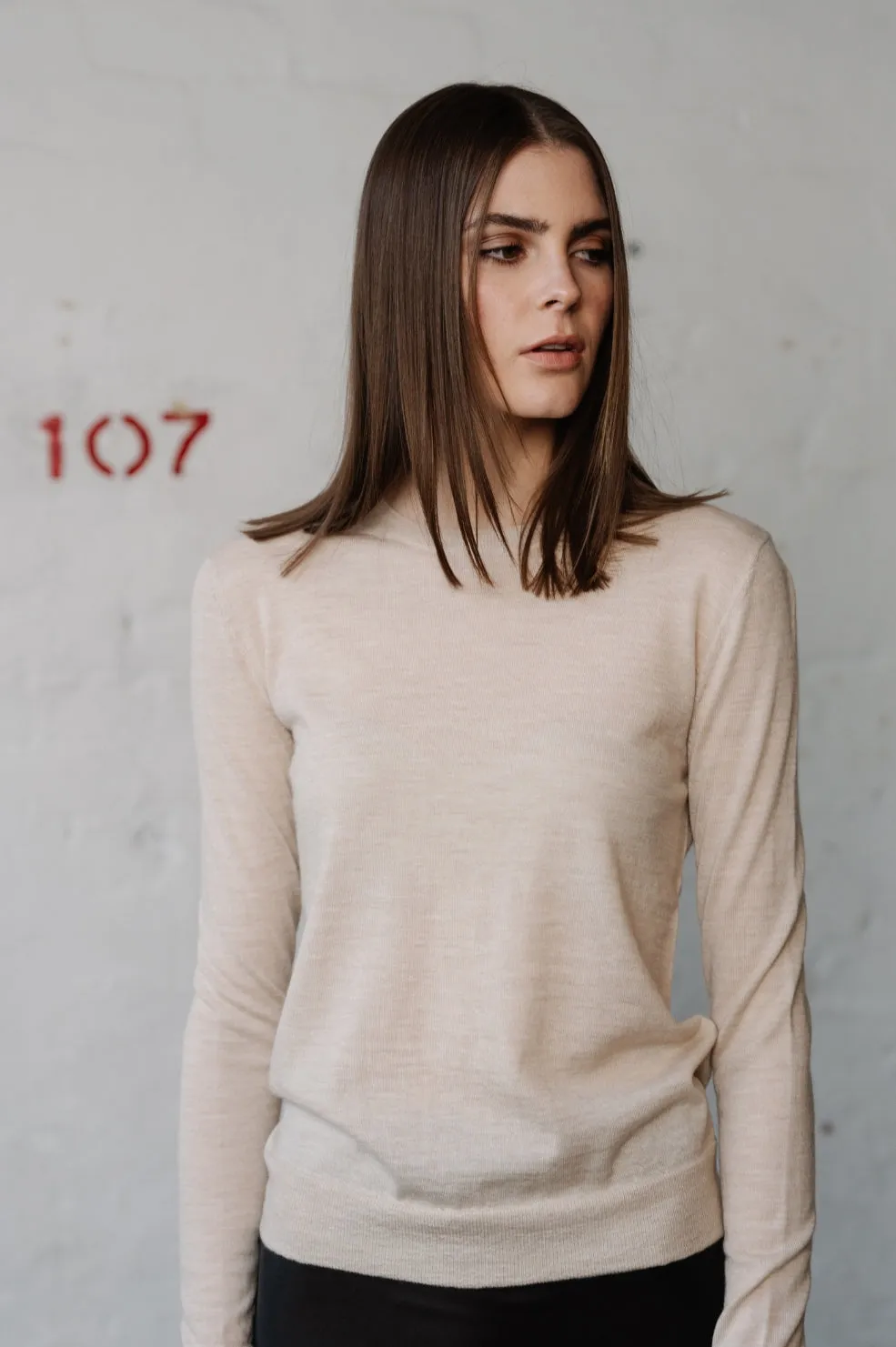 Leila L/S Sweater | Sandstone