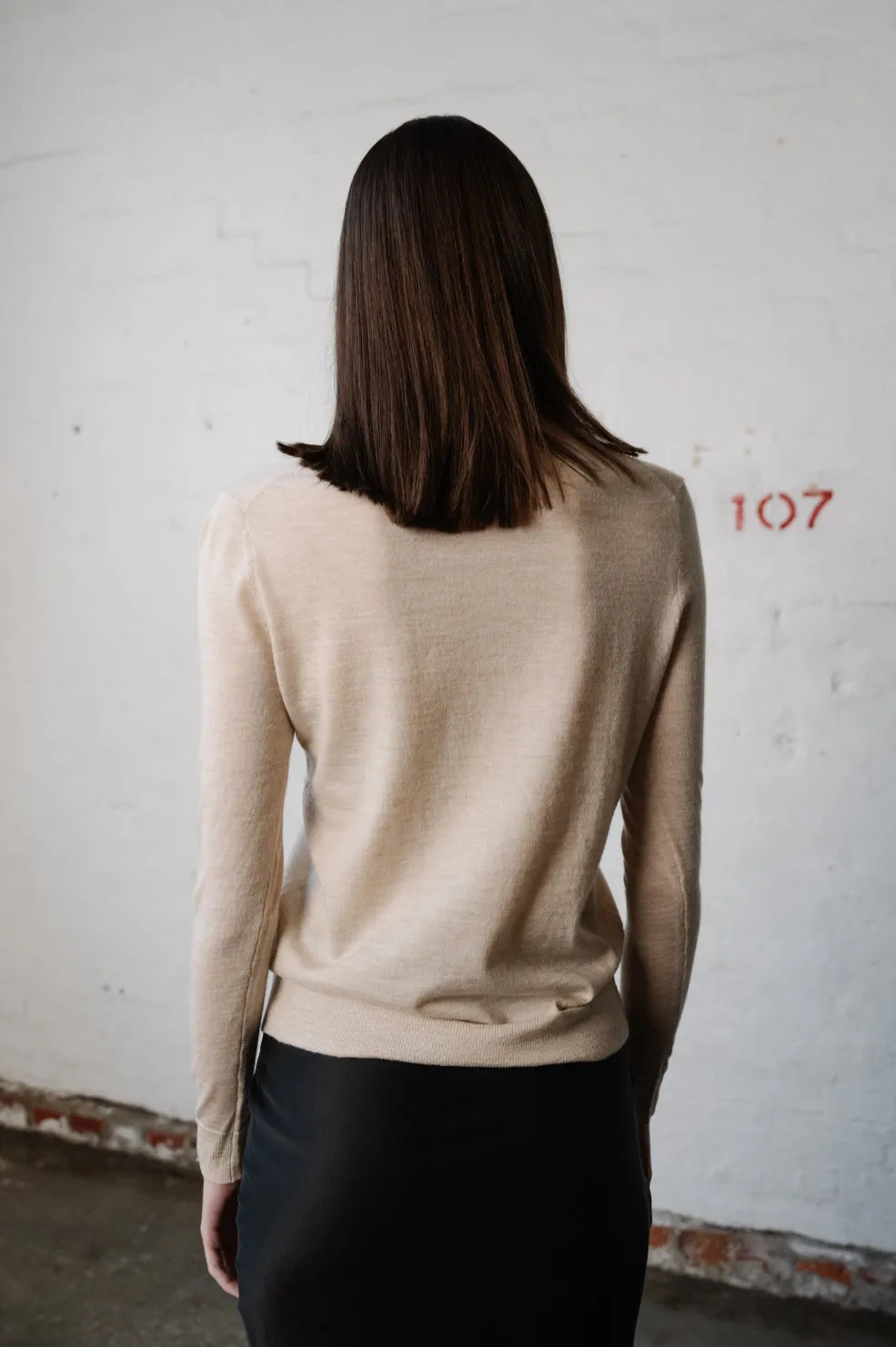 Leila L/S Sweater | Sandstone