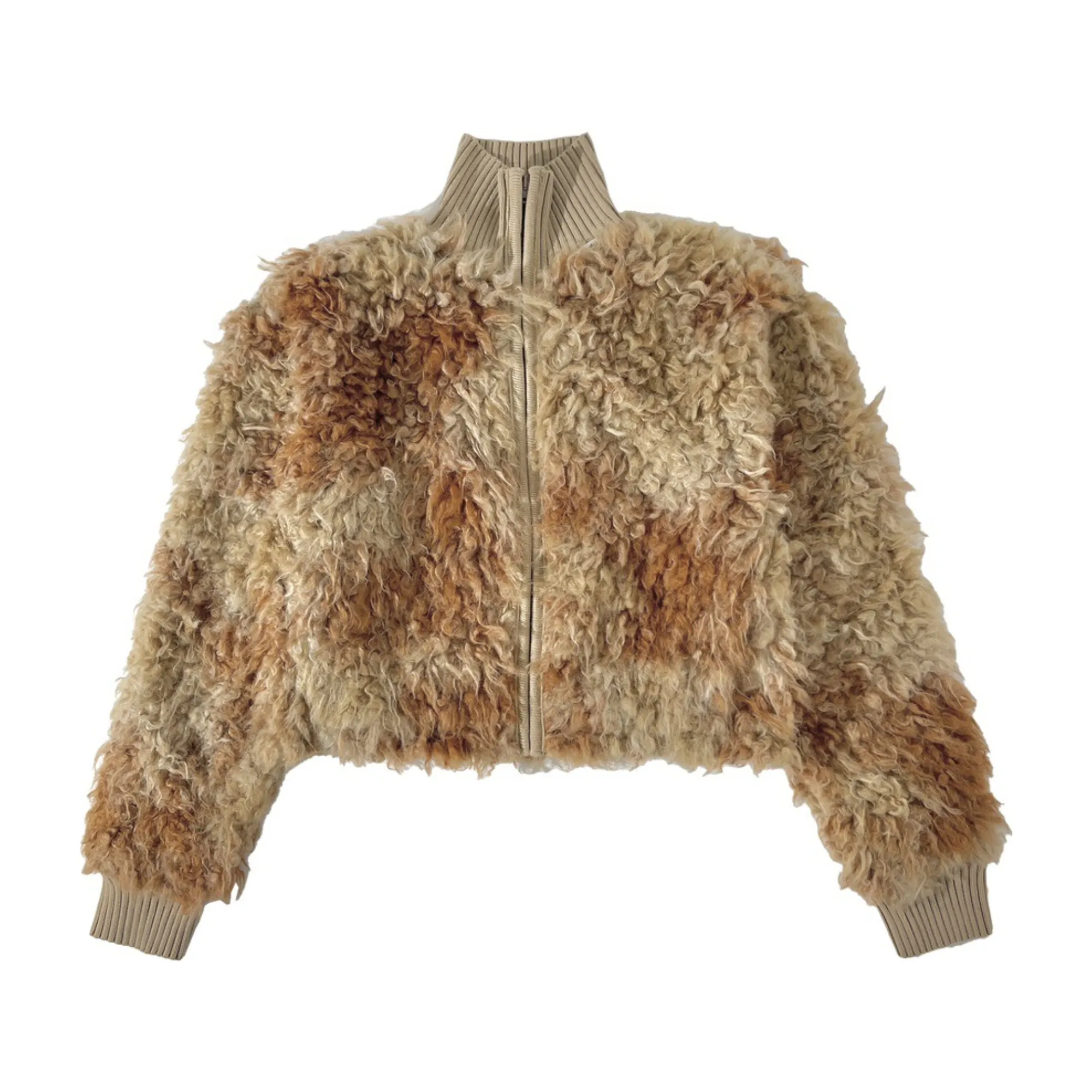 Pre Order:  Furry Zip-Up Loose Jacket