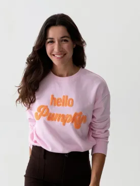 "Hello Pumpkin" Sweatshirt | Blush