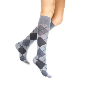 Rejuva Argyle 15-20 mmHg Knee High Compression Socks