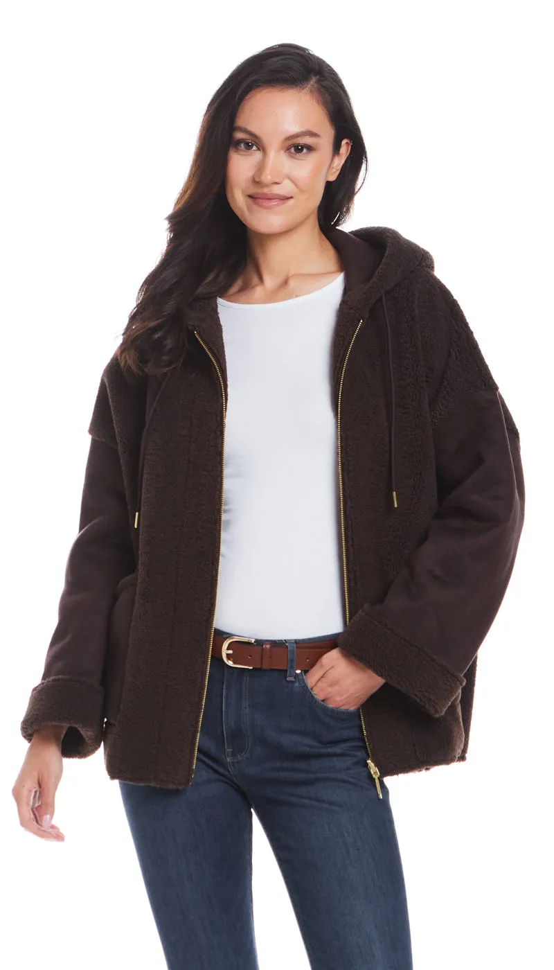 REVERSIBLE FAUX SHEARLING