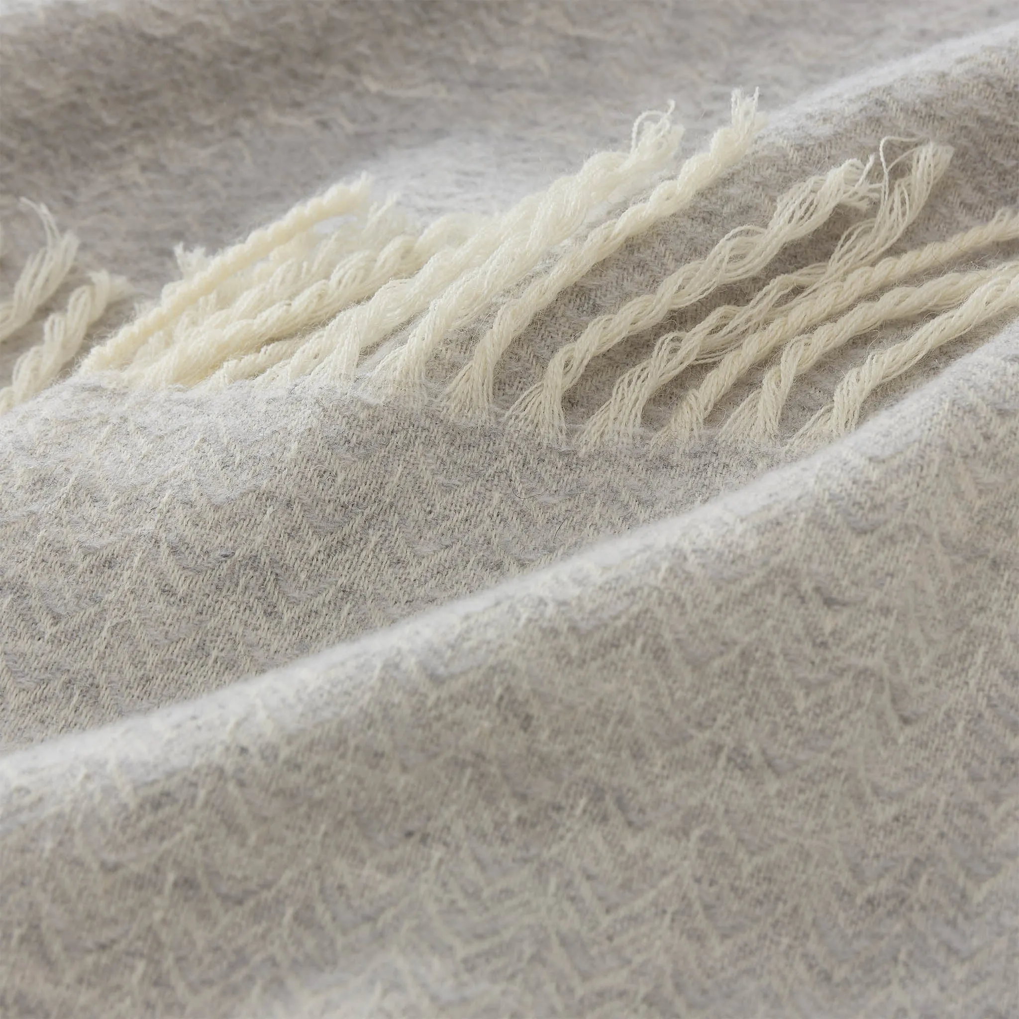 Siljan Cashmere Blanket [Light grey melange]